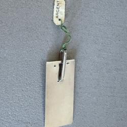 Pendentif neuf argent massif homme - plaque neuve