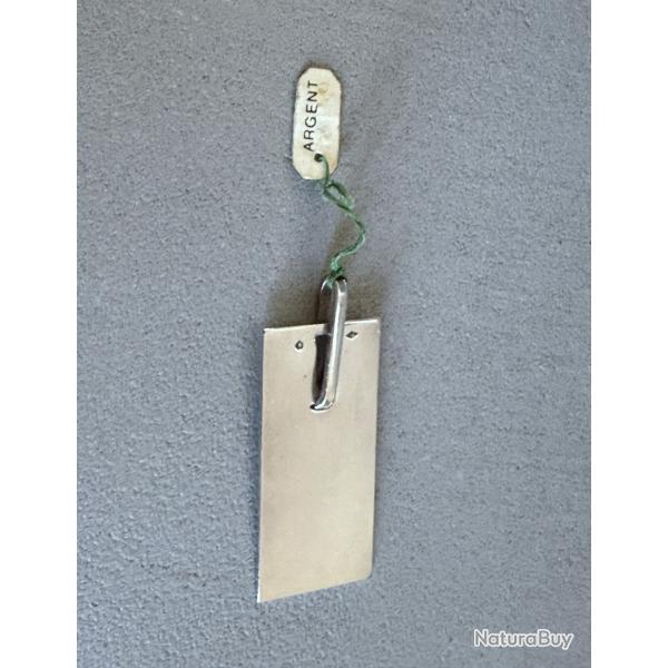 Pendentif neuf argent massif homme - plaque neuve