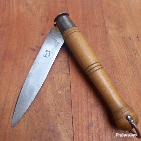 Tr�s Grand Couteau G.G.B GARANTI Manche en Bois