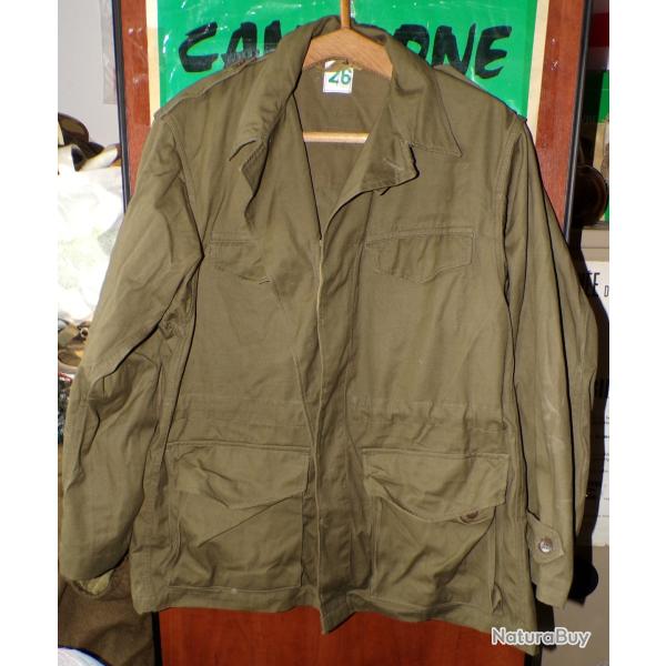 VESTE DE L'ARMEE FRANCAISE� PERIODE GUERRE INDOCHINE , TAILLE 2-6 MILITAIRE SOIT EN CIVIL� XL� ,AVEC