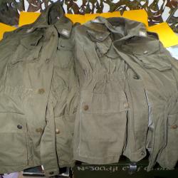 LOT DE 2 VESTES ABIMEES DE TREILLIS MILITAIRE DE L'ARMEE ITALIENNE  TAILLE XXL ,  ETAT OCCASION MOYE