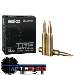 Munitions SAKO TRG Pr&eacute;cision HPBT 338 Lapua Mag 300gr Boite 10