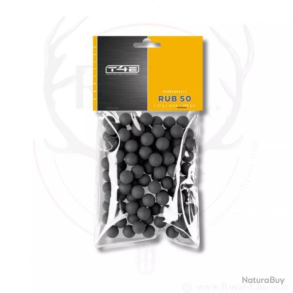 100 billes caoutchouc T4E RB50 Cal.50 entra�nement PRAC-SERIES