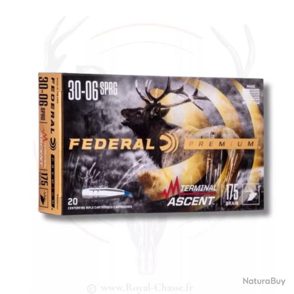 20 balles TERMINAL ASCENT Cal.30-06 SPRG 175Grs FEDERAL