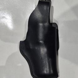 Etui cuir de transport ceinture droitier pour revolver type Ruger