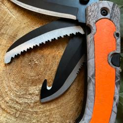 Couteaux 3 lames - Camo/Orange