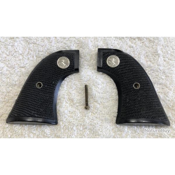 Plaquettes de crosse quadrill�es noires pour Colt SAA 1873