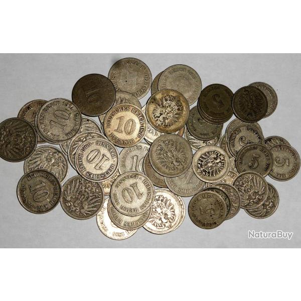 MONNAIES ALLEMANDES de 1870-PREMIERE GUERRE.