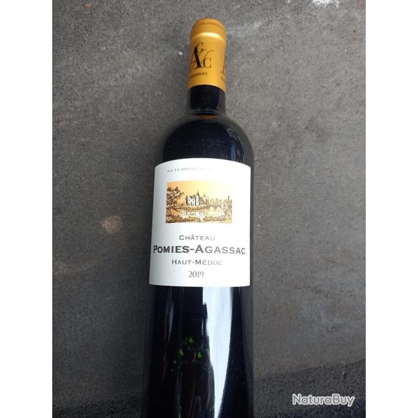 Splendide bouteille de Haut M�doc Ch�teau Pomies d'Agassac 2019