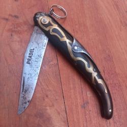 Ancien Couteau &agrave; palme PRADEL Manche en Corne