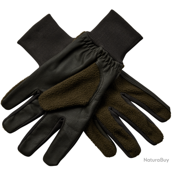 Gant polaire avec empi�cement en cuir DEERHUNTER-L