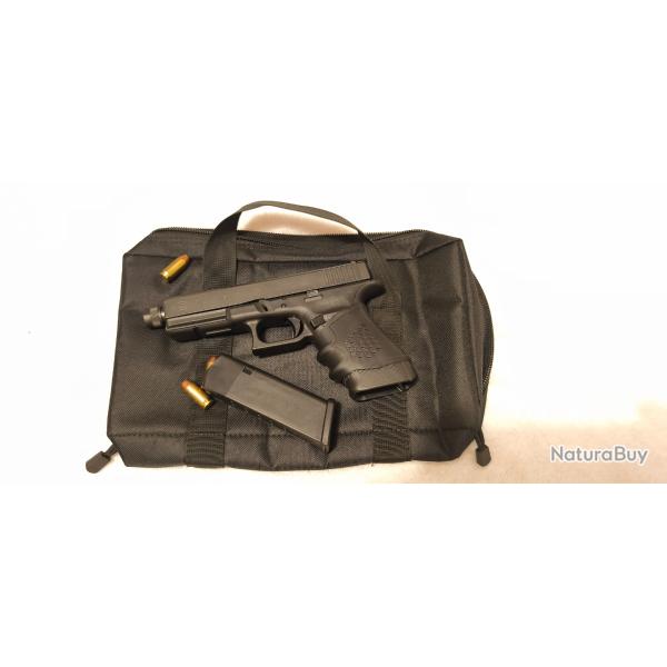 Mallette souple pistolet / arme de poing - compartiment chargeurs - �tat neuf