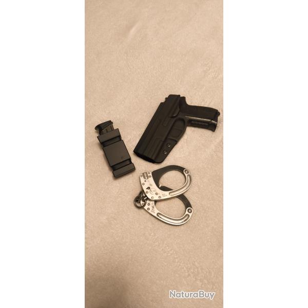 Holster Kydex IWB + porte-chargeur IWB - SIG PRO SP2022 - port discret - noir