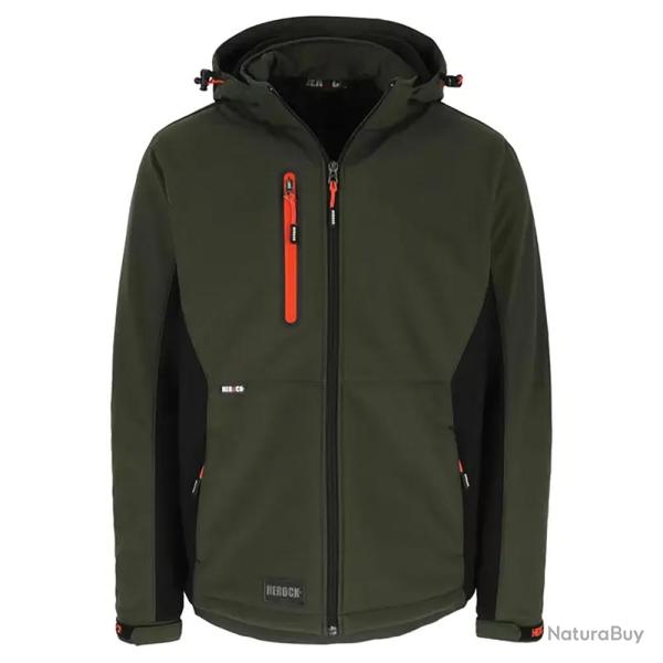 Veste Softshell Trystan Homme Noire Kaki Herock�