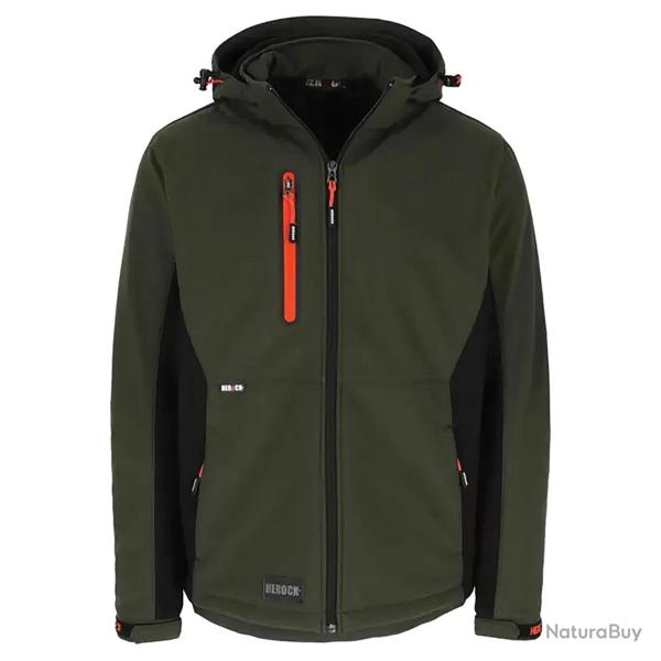 Veste Softshell Trystan Homme Noire Kaki Herock�