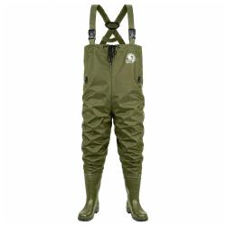 Waders Homme Nylon PVC Kaki - Imperm&eacute;ables avec Maille Anti-Transpirante 44