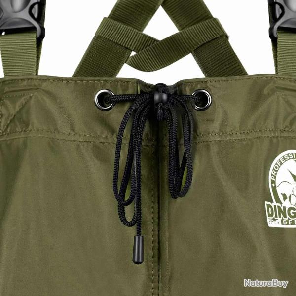 Waders Homme Nylon PVC Kaki - Imperm�ables avec Maille Anti-Transpirante 46