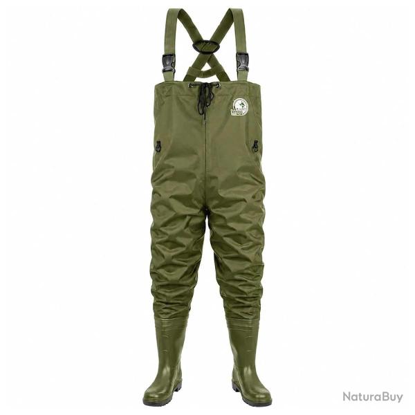 Waders Homme Nylon PVC Kaki - Imperm�ables avec Maille Anti-Transpirante 46