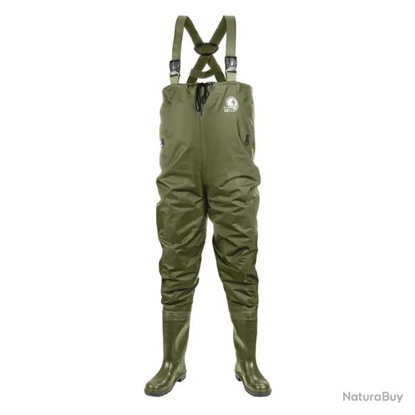Waders Homme Nylon PVC Kaki - Imperm�ables avec Maille Anti-Transpirante 42