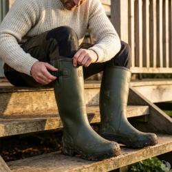 Bottes Veneur n&eacute;o Homme - Vert 100% Caoutchouc 47