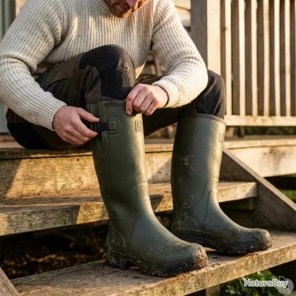 Bottes Veneur n�o Homme - Vert 100% Caoutchouc 47