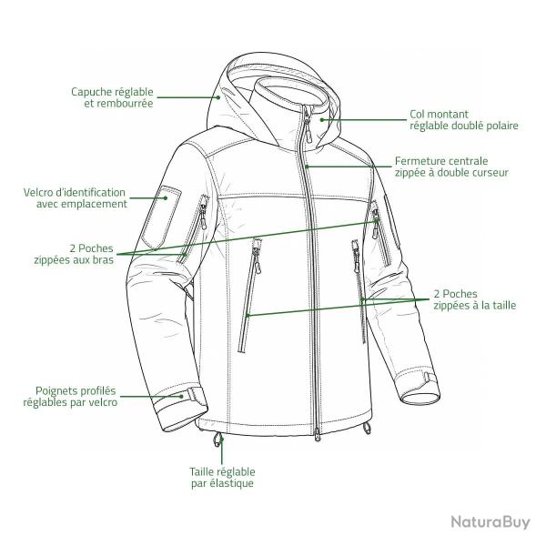 Parka Hardshell XMF 200 A10� Homme Marron Imperm�able Respirant