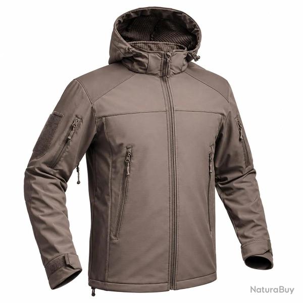 Veste Softshell Fighter A10� Homme Marron Imperm�able et Respirante