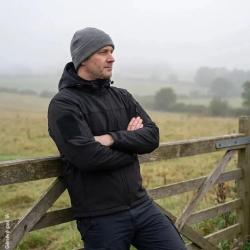 Veste softshell A10 Equipment Fighter noire renforc&eacute;e