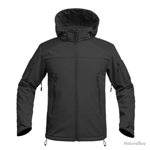 Veste Softshell Fighter A10� Homme Noire Imperm�able Respirante