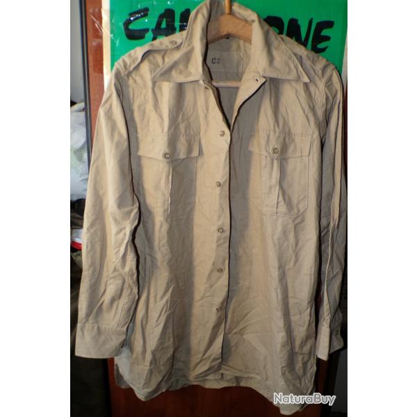 CHEMISE MILITAIRE DE L'ARMEE FRANCAISE DE 1950/60 ,Taille 3 C SOIT L OU 41-42 EN CIVIL ,� AVEC MANCH