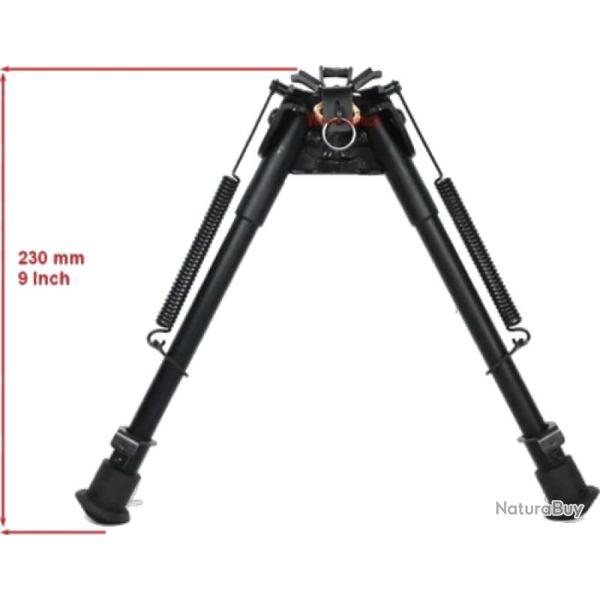 Bipied pour carabine Rokstad - Grenadi�re ou rail Weaver - 23-34,5cm