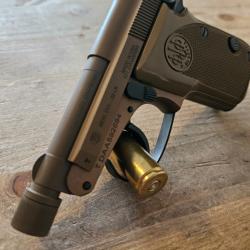 Pistolet BERETTA 21A BOBCAT FDE - Cal. 22LR - filet&eacute; 1/2-28