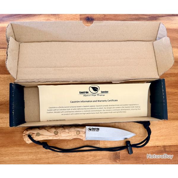 Casstr�m No.10 Swedish Forest Knife - Curly Birch - Sleipner - Firesteel - neuf