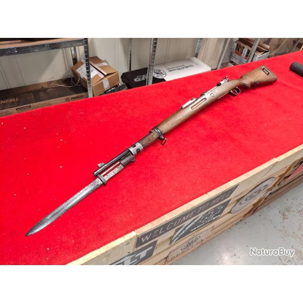 MAUSER KARABINER 98K CAL. 8X57 JS EN BON ETAT + BAIONNETTES D'ORIGINES