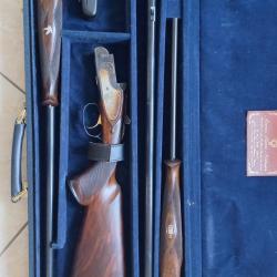 vend carabine express 8x57 JRS PIERRE ARTISAN +2 canons cal 20 +valise
