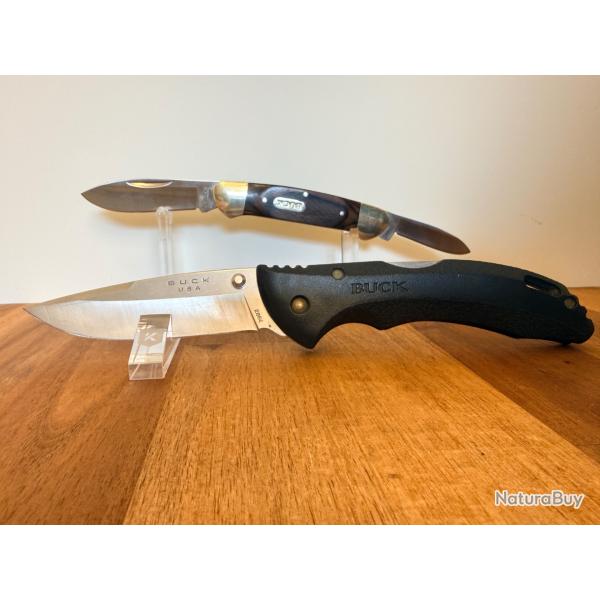 Couteaux Buck USA - mod�les 389 Canoe + 286 Bantam - tr�s bon �tat