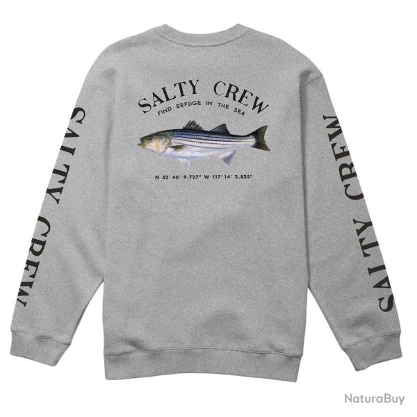 Sweat Shirt  Salty Crew Striper Crew Gris