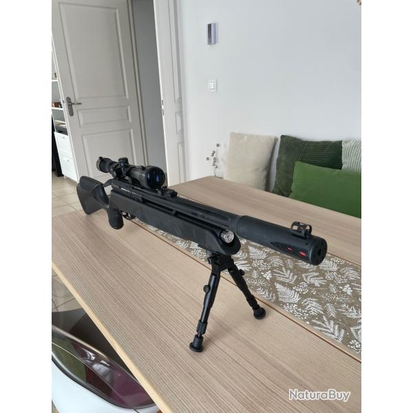 Carabine PCP GAMO ARROW Cal. 4,5 mm + Lunette 3-9 x 40 19,9 joules +bi pied ARROW+pompe PCP HP Elite