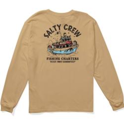 Tee Shirt Manches Longues Salty Crew Fishing Charters Camel