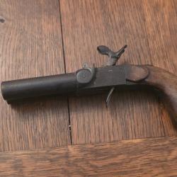 Pistolet poudre noire anciens double canon,