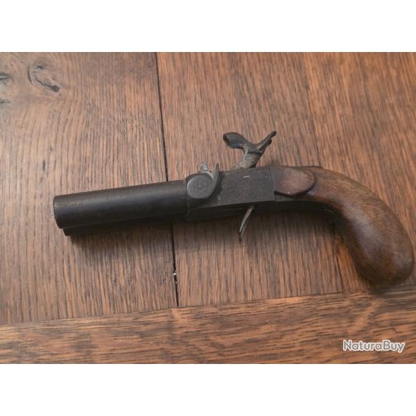 Pistolet poudre noire anciens double canon,
