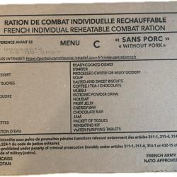 RATION DE COMBAT
