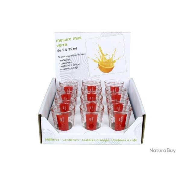 x12 mini-verres doseurs de 5 a 35ml