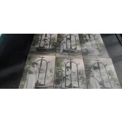 LOT 6 CPA JEUNE FILLE AU PUITS