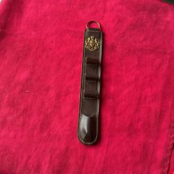 &Eacute;tui &agrave; balles 19 eme siecle, en cuir,  pas de prix de reserve