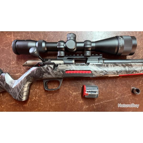 PACK WINCHESTER XPERT VARMINT CARBON + LUNETTE 3-9X40 + SILENCIEUX + MUNITIONS + VALISE