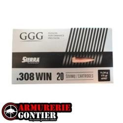 Munition GGG 308 175 Gr Sierra HPBT Match King par 20