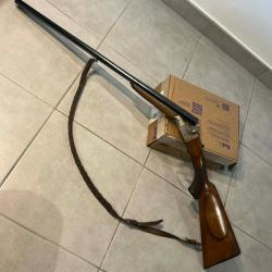 fusil de chasse juxtapos&eacute; Humbert calibre 16/65 crosse &agrave; busc
