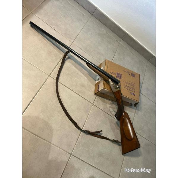 fusil de chasse juxtapos� Humbert calibre 16/65 crosse � busc