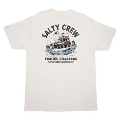 Tee Shirt Manches Courtes Salty Crew Fishing Charters Premium Camel